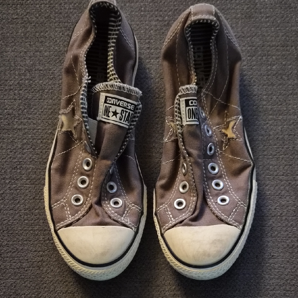 Vintage Converse Brown/gray Slip-On Sneakers